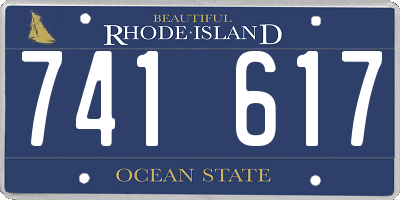 RI license plate 741617