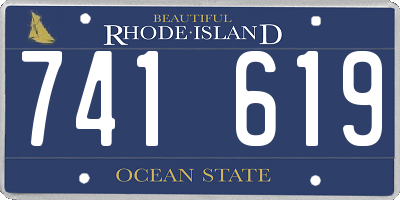 RI license plate 741619