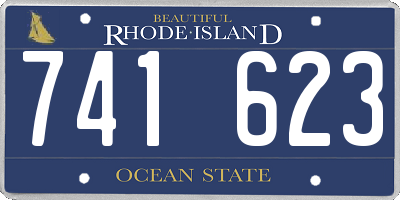 RI license plate 741623