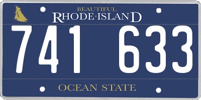RI license plate 741633