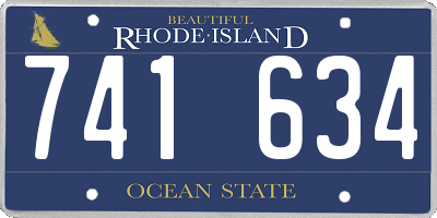 RI license plate 741634