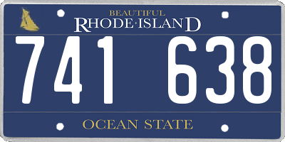 RI license plate 741638