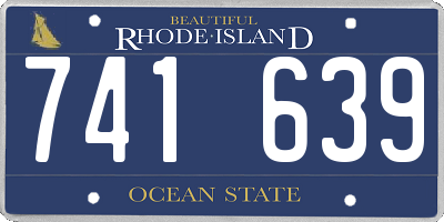RI license plate 741639