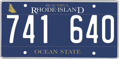 RI license plate 741640