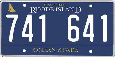 RI license plate 741641