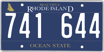 RI license plate 741644
