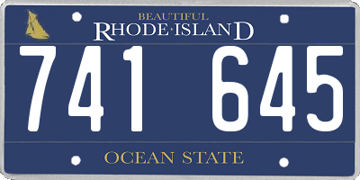RI license plate 741645