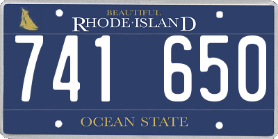 RI license plate 741650