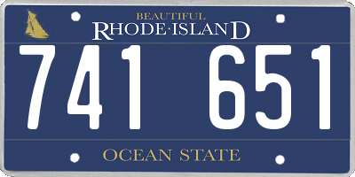 RI license plate 741651