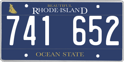 RI license plate 741652