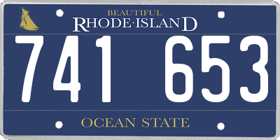 RI license plate 741653