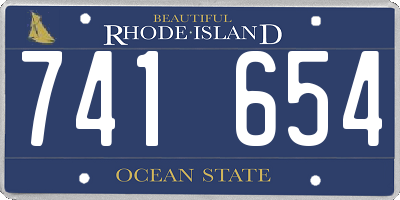RI license plate 741654