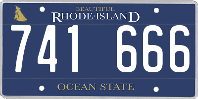 RI license plate 741666