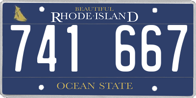 RI license plate 741667