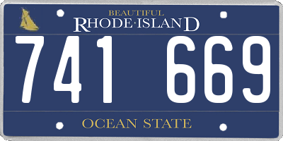 RI license plate 741669
