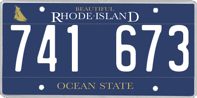 RI license plate 741673