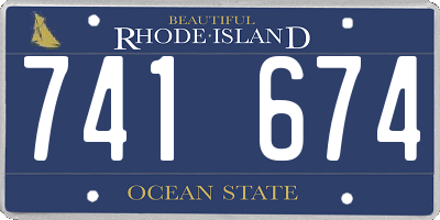 RI license plate 741674