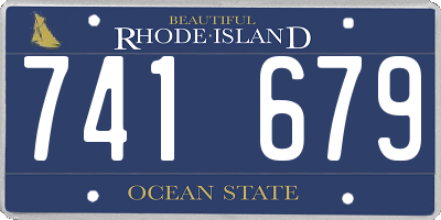 RI license plate 741679