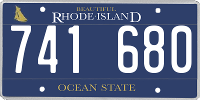 RI license plate 741680