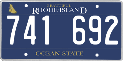 RI license plate 741692