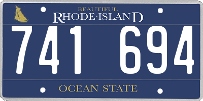 RI license plate 741694
