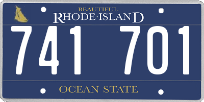 RI license plate 741701