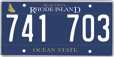 RI license plate 741703