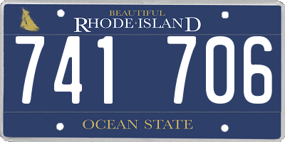 RI license plate 741706