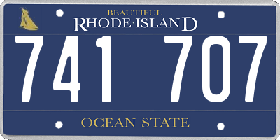 RI license plate 741707