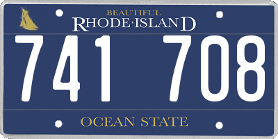 RI license plate 741708