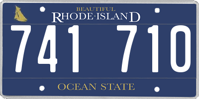 RI license plate 741710