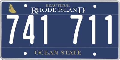 RI license plate 741711