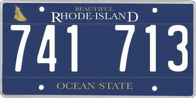 RI license plate 741713