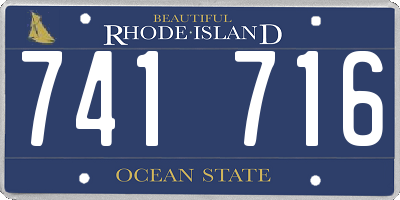 RI license plate 741716
