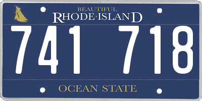 RI license plate 741718