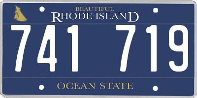 RI license plate 741719