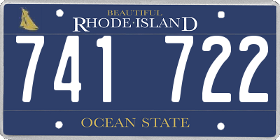 RI license plate 741722