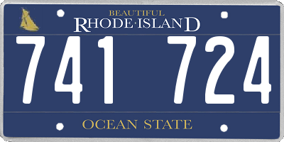 RI license plate 741724
