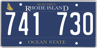 RI license plate 741730