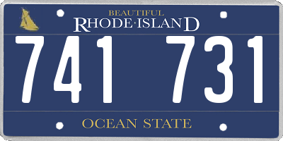 RI license plate 741731