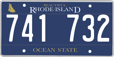 RI license plate 741732