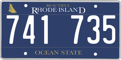RI license plate 741735