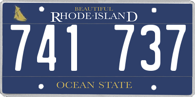 RI license plate 741737