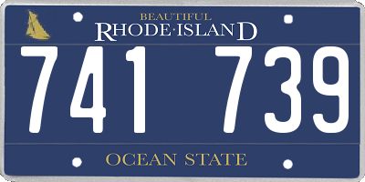 RI license plate 741739
