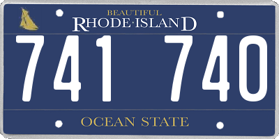 RI license plate 741740
