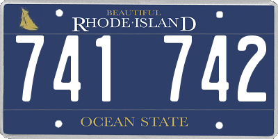 RI license plate 741742