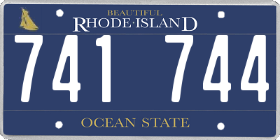 RI license plate 741744