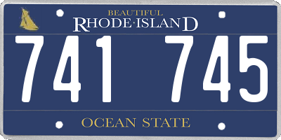 RI license plate 741745