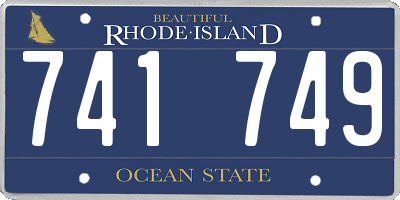 RI license plate 741749