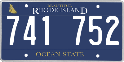 RI license plate 741752